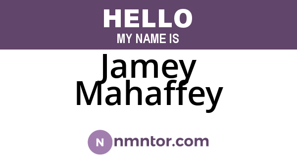 Jamey Mahaffey
