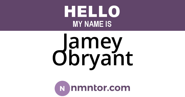 Jamey Obryant