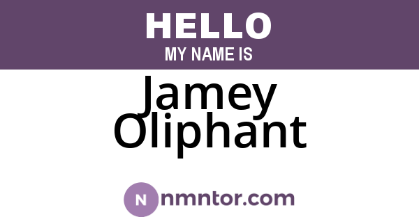 Jamey Oliphant
