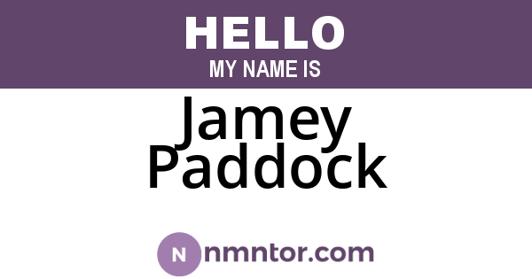 Jamey Paddock