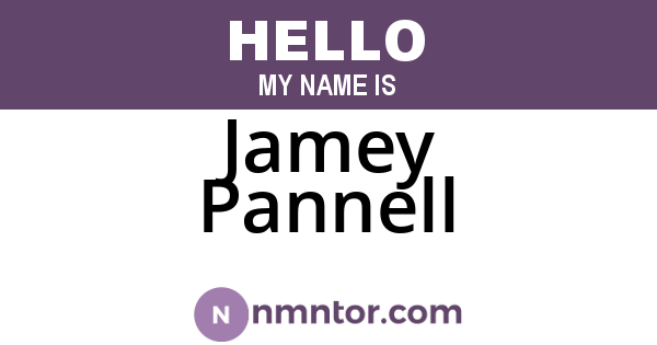 Jamey Pannell