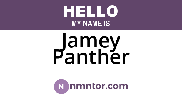 Jamey Panther