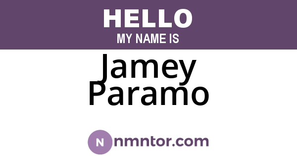 Jamey Paramo