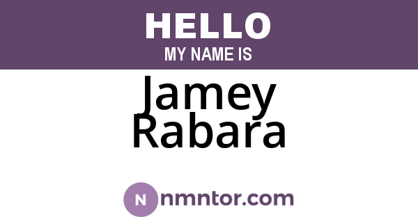 Jamey Rabara
