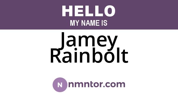 Jamey Rainbolt