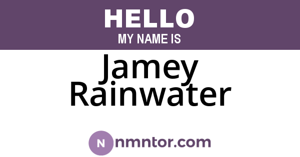 Jamey Rainwater