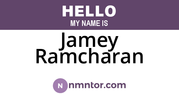 Jamey Ramcharan