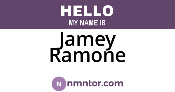 Jamey Ramone
