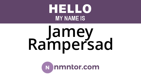Jamey Rampersad