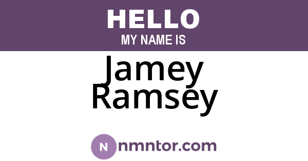 Jamey Ramsey