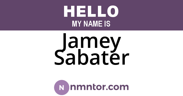 Jamey Sabater