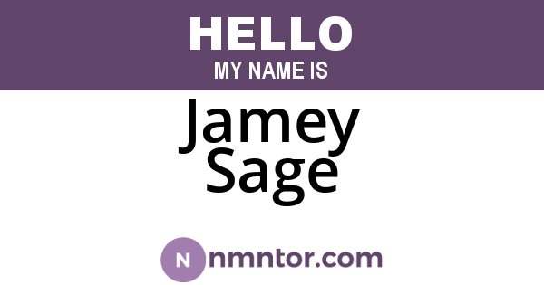 Jamey Sage