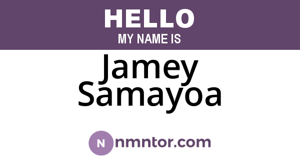 Jamey Samayoa