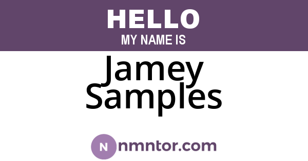 Jamey Samples