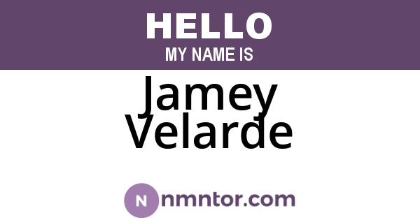 Jamey Velarde