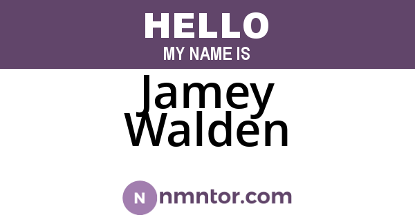 Jamey Walden