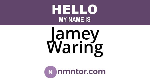 Jamey Waring