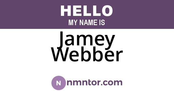 Jamey Webber