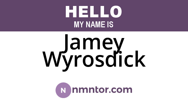 Jamey Wyrosdick