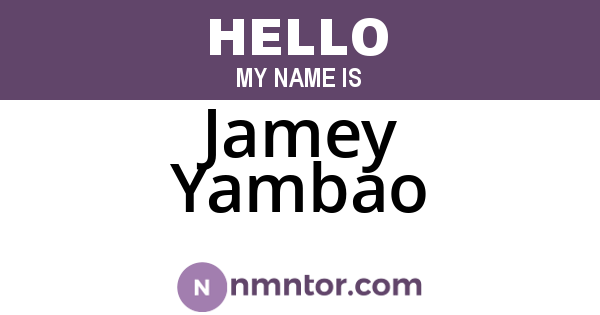 Jamey Yambao