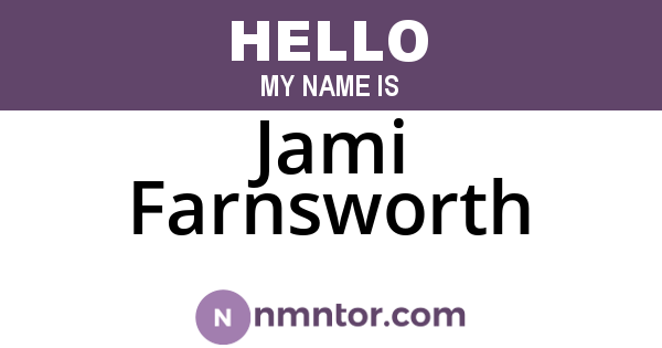 Jami Farnsworth