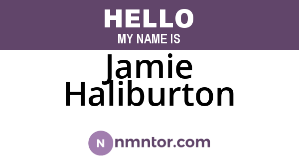 Jamie Haliburton