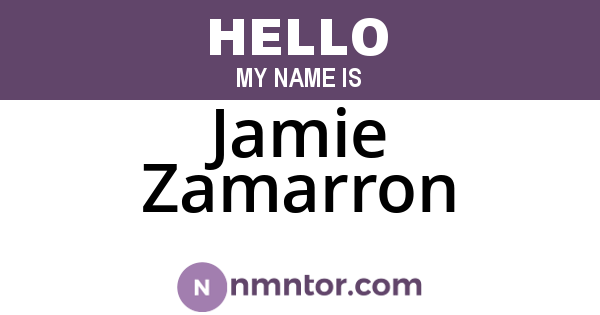 Jamie Zamarron
