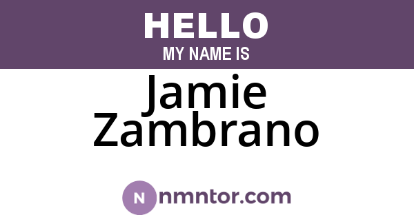 Jamie Zambrano