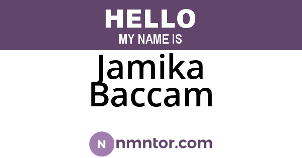 Jamika Baccam