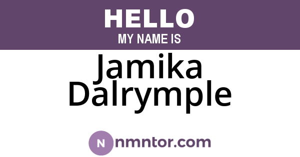 Jamika Dalrymple