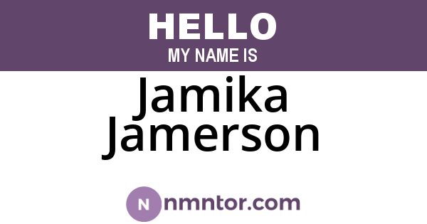 Jamika Jamerson