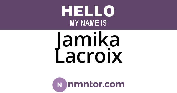 Jamika Lacroix