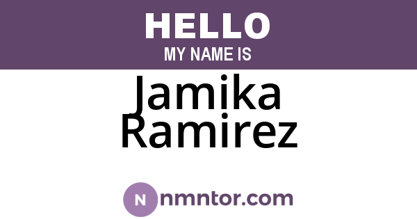 Jamika Ramirez