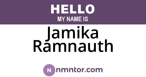 Jamika Ramnauth