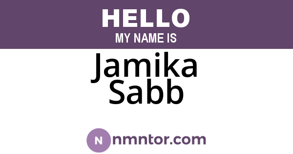 Jamika Sabb