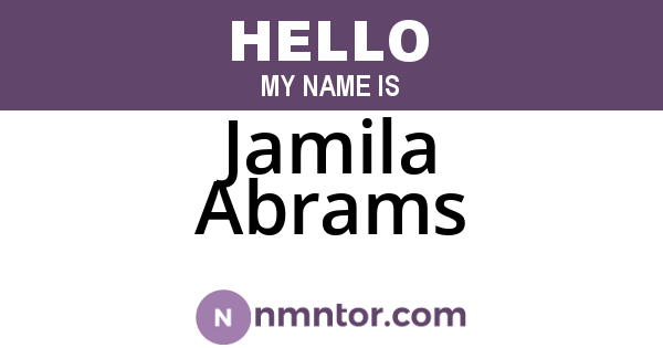 Jamila Abrams