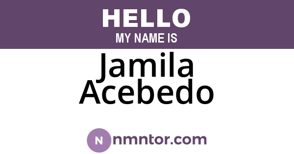 Jamila Acebedo