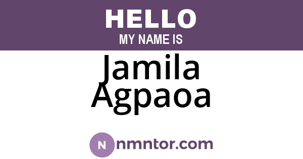 Jamila Agpaoa