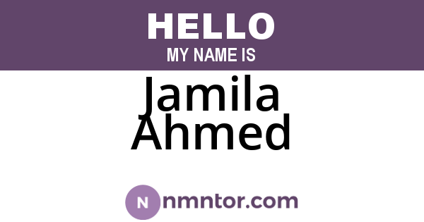 Jamila Ahmed
