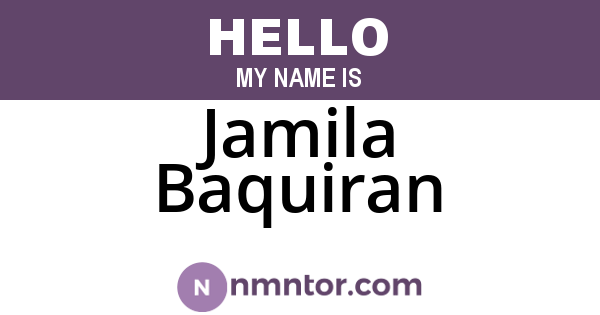 Jamila Baquiran