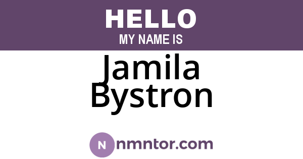 Jamila Bystron