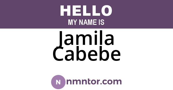 Jamila Cabebe