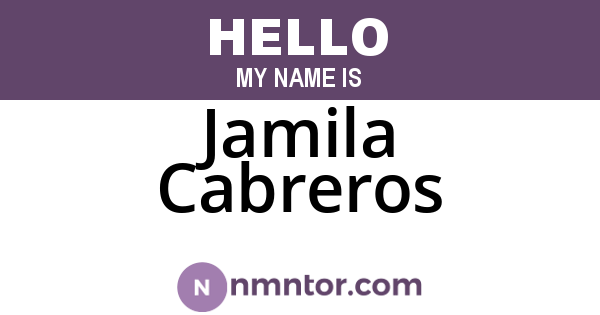 Jamila Cabreros