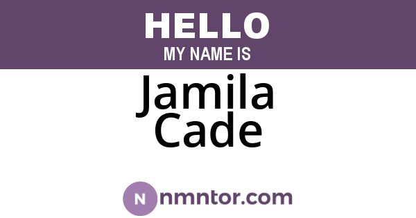 Jamila Cade