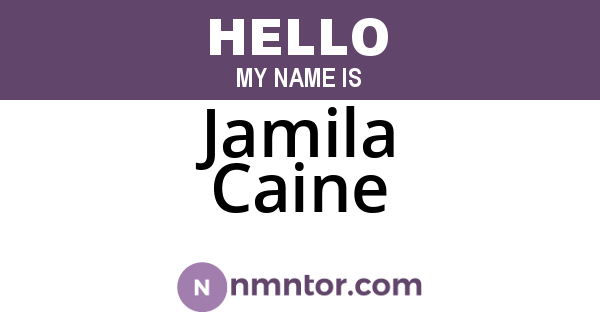 Jamila Caine