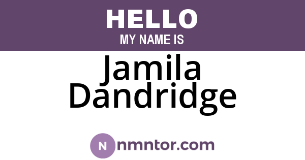 Jamila Dandridge
