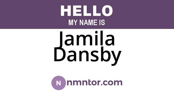 Jamila Dansby