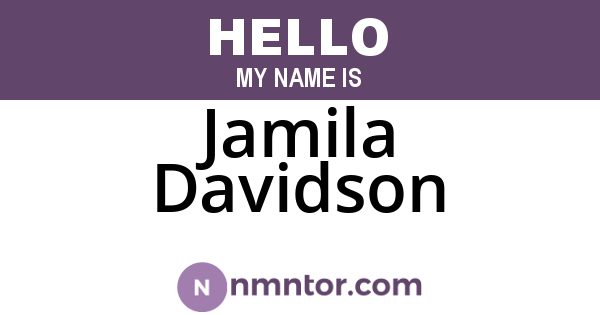 Jamila Davidson
