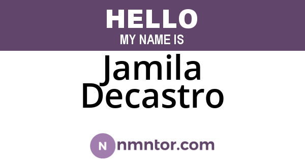 Jamila Decastro