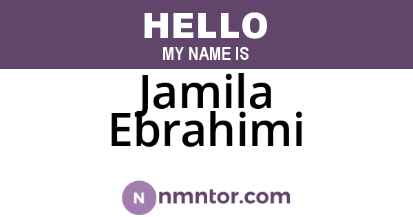 Jamila Ebrahimi